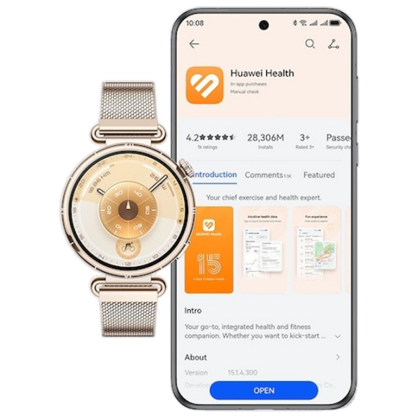 Ceas inteligent Huawei Watch GT 6 Gold 1.32" | 41 mm | Oțel inoxidabil/Oțel inoxidabil
| KSU-B19 photo 4
