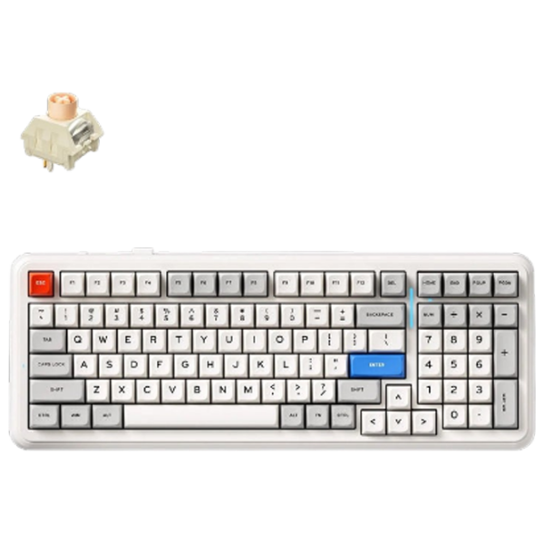 Tastatură Mchose K99 V2 White Gaming, Fără fir photo 1