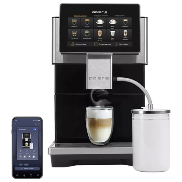 Aparat de cafea Polaris PACM 2081AC Black 1450 W, 1.5 l, Thermoblock photo 2