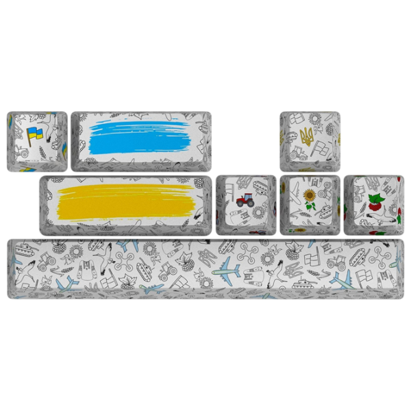 Аксессуары для клавиатуры Hator Sunny White PBT keycaps Белый Игровой, Беспроводные photo 1