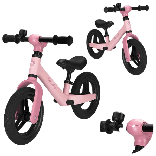Bicicletă fără pedale Lionelo Toni 10" 12" Pink Rose Oțel / Pentru copii photo 8