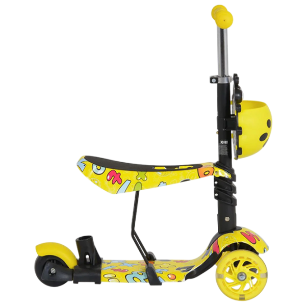 Trotinetă pentru copii cu trei roți Moni Lollipop (MT.124635) Yellow 2 ani, 40 kg, Din PU photo 3