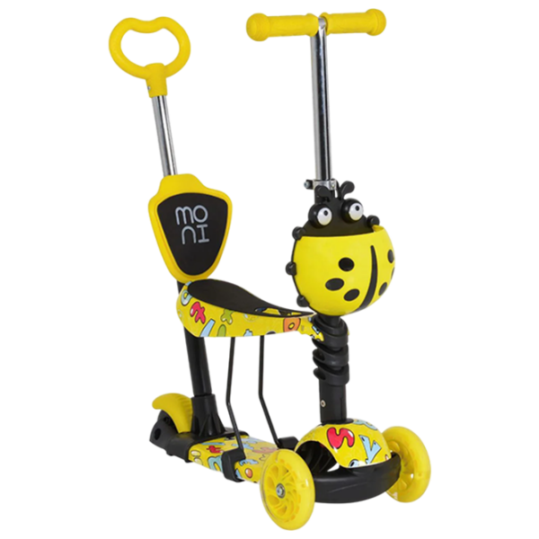 Trotinetă pentru copii cu trei roți Moni Lollipop (MT.124635) Yellow 2 ani, 40 kg, Din PU photo 6
