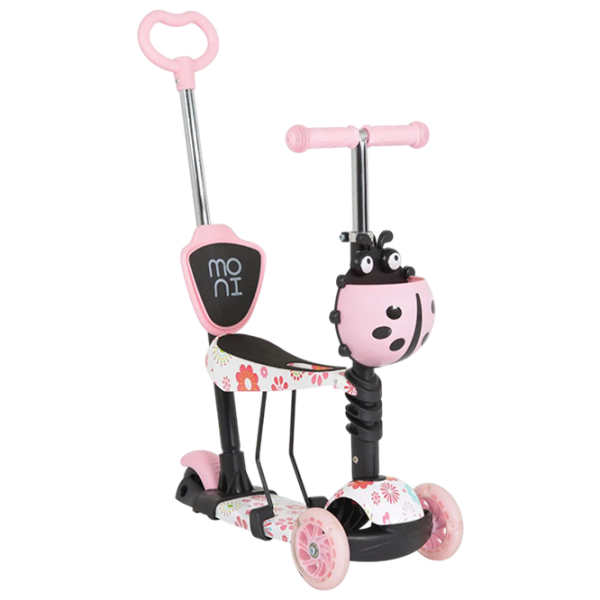 Trotinetă pentru copii cu trei roți Moni Lollipop (MT.124636) Pink 2 ani, 40 kg, Din PU photo 1