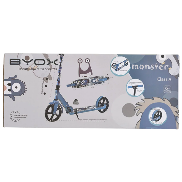 Trotinetă pentru copii cu două roți Moni Monster (MT.124638) Green 6 ani, 100 kg, Din PU photo 9