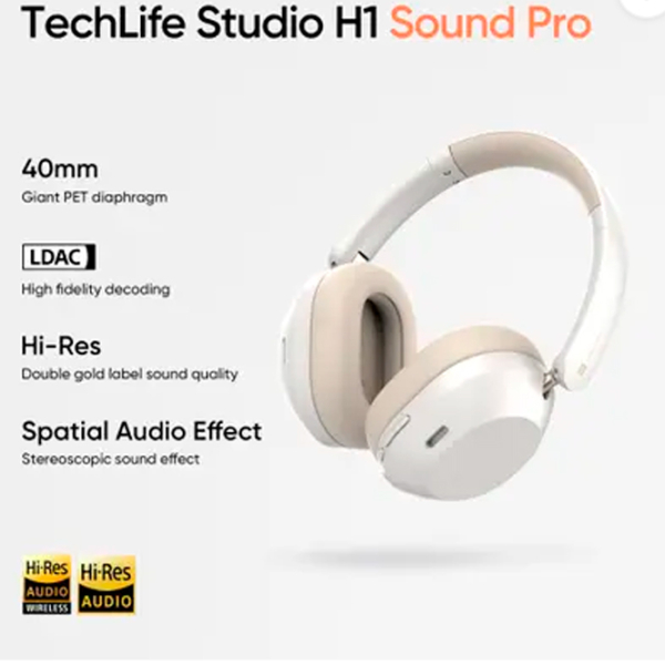 Căști Realme Techlife Studio H1 White Fără fir / Personal / On the ear photo 7