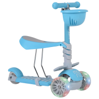 Trotinetă pentru copii cu trei roți Moni Bubblegum (MT.104806) Blue 3 ani, 40 kg, Din PU