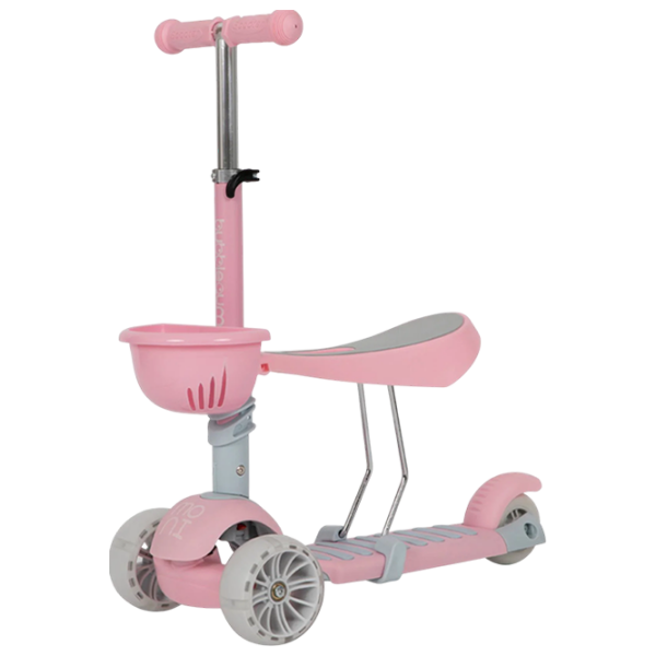 Детский трёхколёсный самокат Moni Bubblegum (MT.104806) Розовый 3 года, 40 кг, Полиуретановые photo 2
