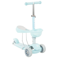Trotinetă pentru copii cu trei roți Kikka Boo Bon Bon 3 in 1 (KB.224406) Blue 3 ani, 50 kg, Din plastic cu silicon