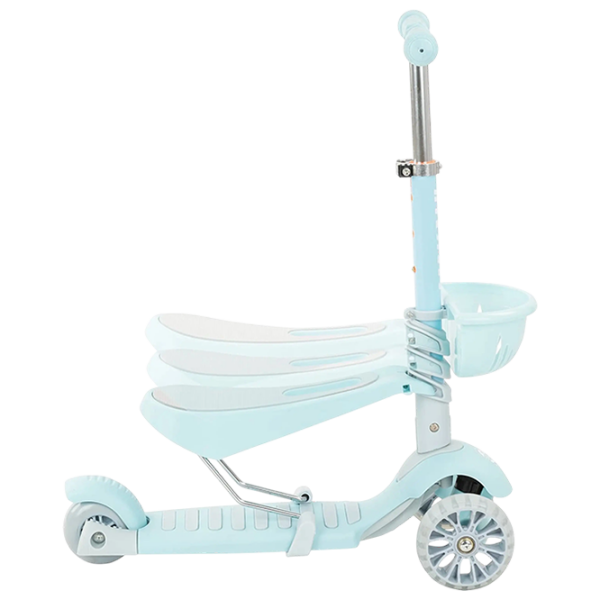 Trotinetă pentru copii cu trei roți Kikka Boo Bon Bon 3 in 1 (KB.224406) Blue 3 ani, 50 kg, Din plastic cu silicon photo 4