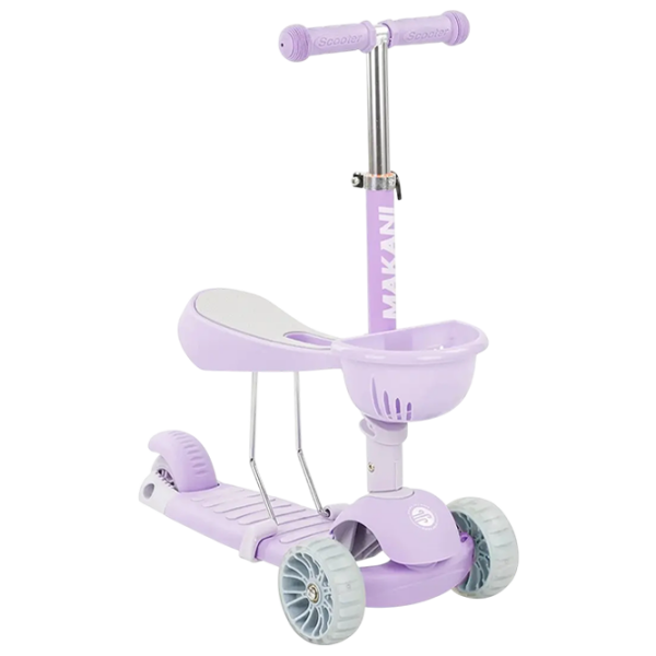 Детский трёхколёсный самокат Kikka Boo Bon Bon 3 in 1 (KB.224407) Сиреневый 3 года, 50 кг, Пластиковые с силиконом photo 1