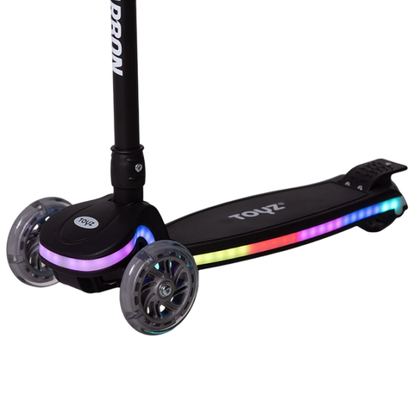 Trotinetă pentru copii cu trei roți Caretero Carbon (TOYZ-04060) Black 3 ani, 50 kg, Din cauciuc photo 8