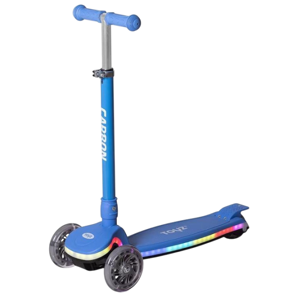 Детский трёхколёсный самокат Caretero Carbon (TOYZ-04061) Синий 3 года, 50 кг, Резиновые photo 1