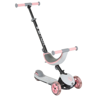 Детский трёхколёсный самокат Moni Motion 4in1 (MT.223425) Розовый 1 год, 50 кг, Полиуретановые