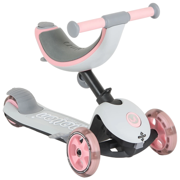 Детский трёхколёсный самокат Moni Motion 4in1 (MT.223425) Розовый 1 год, 50 кг, Полиуретановые photo 8