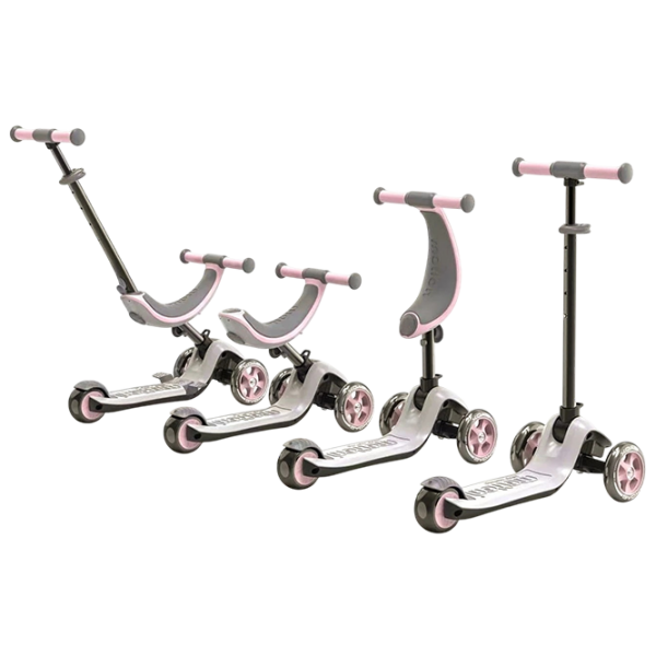 Детский трёхколёсный самокат Moni Motion 4in1 (MT.223425) Розовый 1 год, 50 кг, Полиуретановые photo 9