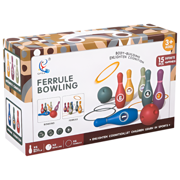 Игровой набор Optmarket Ferrule Bowling 201096723 Разноцветный Для детей, 3+ photo 1