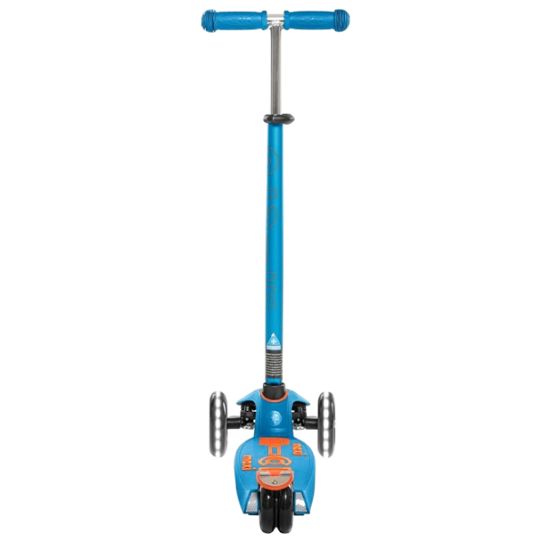 Trotinetă pentru copii cu trei roți Micro Maxi Deluxe LED (MMD085) Blue 5 ani, 50 kg, Din PU photo 3