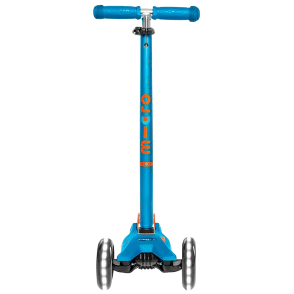 Trotinetă pentru copii cu trei roți Micro Maxi Deluxe LED (MMD085) Blue 5 ani, 50 kg, Din PU photo 5