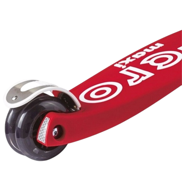 Trotinetă pentru copii cu trei roți Micro Maxi Deluxe LED (MMD068) Red 5 ani, 50 kg, Din PU photo 6