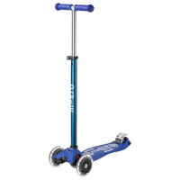 Trotinetă pentru copii cu trei roți Micro Maxi Deluxe LED (MMD132) Blue 5 ani, 50 kg, Din PU
