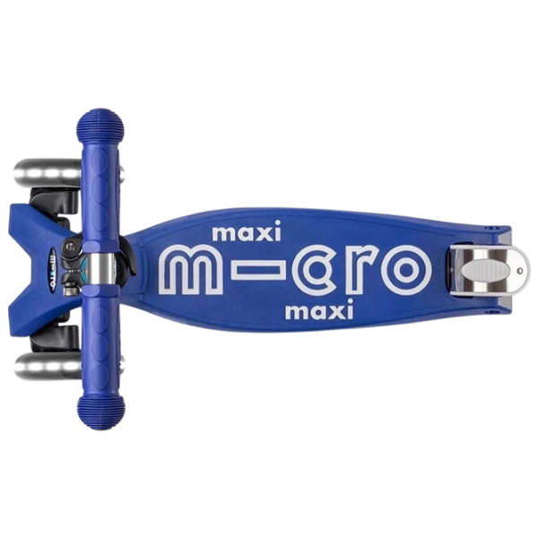 Trotinetă pentru copii cu trei roți Micro Maxi Deluxe LED (MMD132) Blue 5 ani, 50 kg, Din PU photo 4