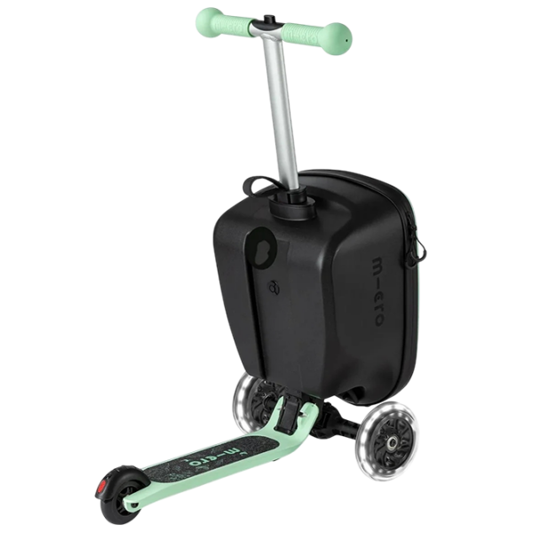 Детский трёхколёсный самокат Micro Luggage Junior (Luggage Junior) Мятный 2 года, 50 кг, Полиуретановые photo 4
