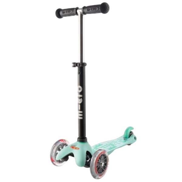 Детский трёхколёсный самокат Micro Mini2go Deluxe (MMD017) Мятный 1.5 года, 50 кг, Полиуретановые photo 3
