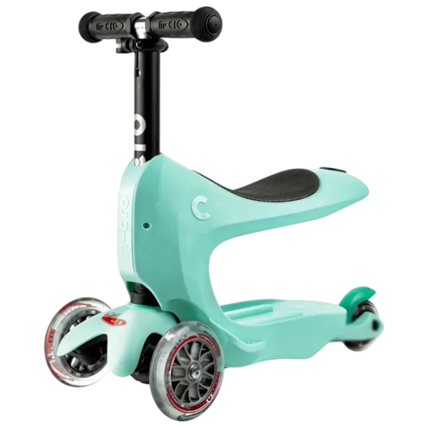 Детский трёхколёсный самокат Micro Mini2go Deluxe (MMD017) Мятный 1.5 года, 50 кг, Полиуретановые photo 4
