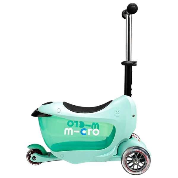 Детский трёхколёсный самокат Micro Mini2go Deluxe (MMD017) Мятный 1.5 года, 50 кг, Полиуретановые photo 5