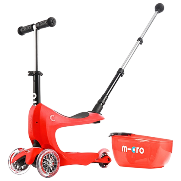 Trotinetă pentru copii cu trei roți Micro Mini2go Deluxe Plus (MMD032) Red 1.5 ani, 35 kg, Din PU photo 6