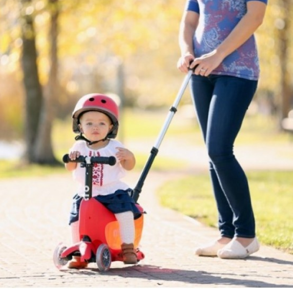 Trotinetă pentru copii cu trei roți Micro Mini2go Deluxe Plus (MMD032) Red 1.5 ani, 35 kg, Din PU photo 8