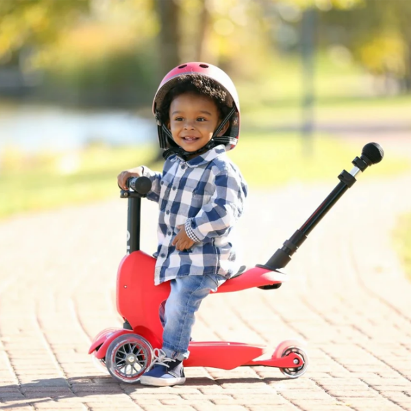 Trotinetă pentru copii cu trei roți Micro Mini2go Deluxe Plus (MMD032) Red 1.5 ani, 35 kg, Din PU photo 9