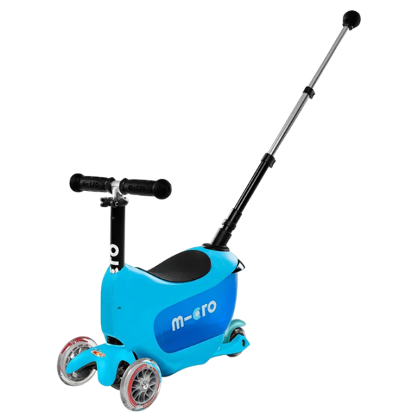 Trotinetă pentru copii cu trei roți Micro Mini2go Deluxe Plus (MMD034) Blue 1.5 ani, 35 kg, Din PU photo 1