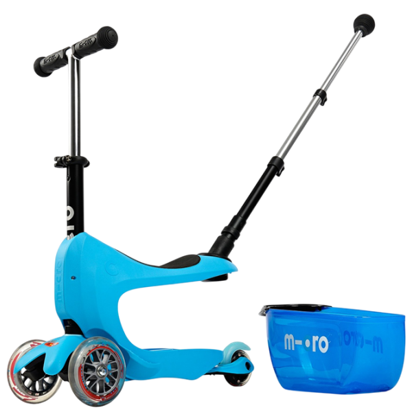 Trotinetă pentru copii cu trei roți Micro Mini2go Deluxe Plus (MMD034) Blue 1.5 ani, 35 kg, Din PU photo 2