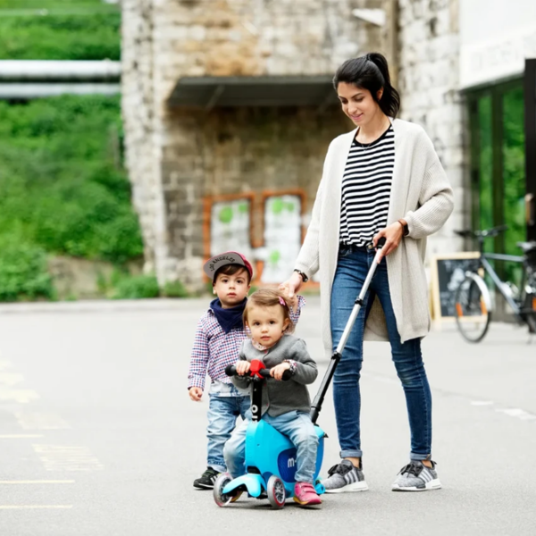 Trotinetă pentru copii cu trei roți Micro Mini2go Deluxe Plus (MMD034) Blue 1.5 ani, 35 kg, Din PU photo 8