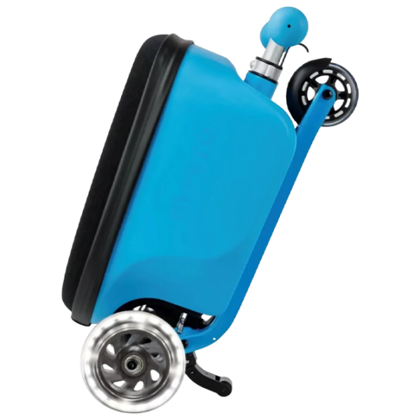 Детский трёхколёсный самокат Micro Luggage Junior Patch & Play (ML0036) Синий 2 года, 50 кг, Полиуретановые photo 2