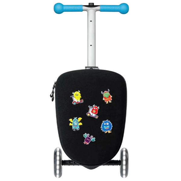 Детский трёхколёсный самокат Micro Luggage Junior Patch & Play (ML0036) Синий 2 года, 50 кг, Полиуретановые photo 4