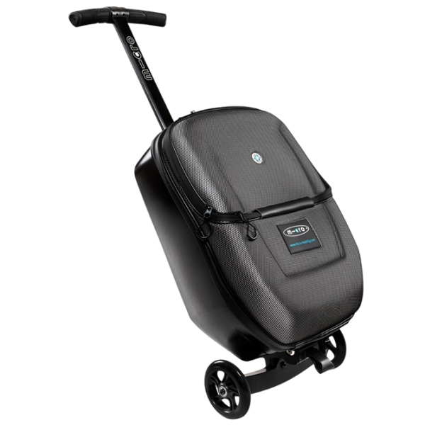 Детский трёхколёсный самокат Micro Luggage 3.0 (ML0019) Черный 4 года, 100 кг, Полиуретановые photo 4