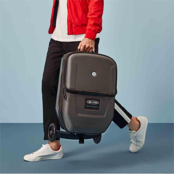 Детский трёхколёсный самокат Micro Luggage 3.0 (ML0019) Черный 4 года, 100 кг, Полиуретановые photo 7