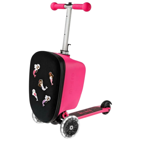 Детский трёхколёсный самокат Micro Luggage Junior Patch & Play (ML0037) Розовый 2 года, 50 кг, Полиуретановые photo 1