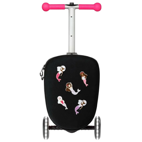 Детский трёхколёсный самокат Micro Luggage Junior Patch & Play (ML0037) Розовый 2 года, 50 кг, Полиуретановые photo 2