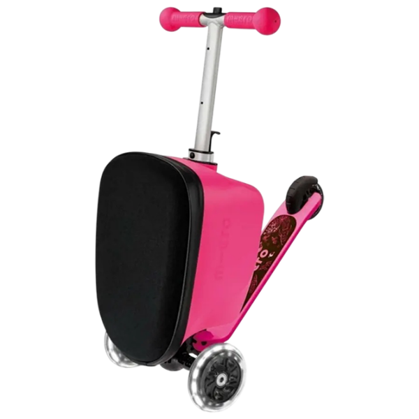 Детский трёхколёсный самокат Micro Luggage Junior Patch & Play (ML0037) Розовый 2 года, 50 кг, Полиуретановые photo 6