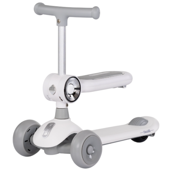 Детский трёхколёсный самокат Chipolino Bloomi (DSBLO0262GY) Серый 3 года, 50 кг, Полиуретановые photo 2