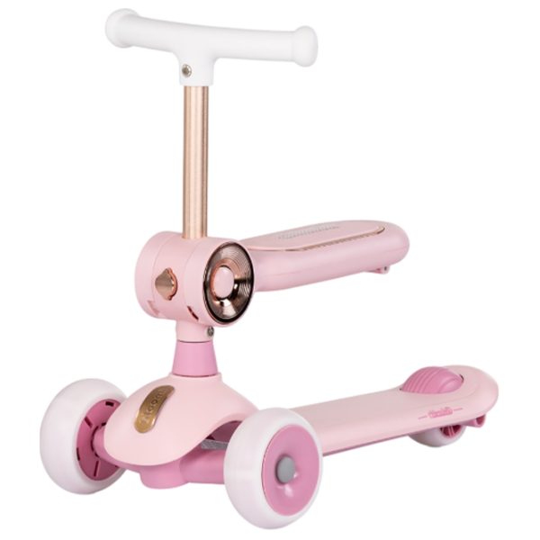 Детский трёхколёсный самокат Chipolino Bloomi (DSBLO0263PI) Розовый 3 года, 50 кг, Полиуретановые photo 2