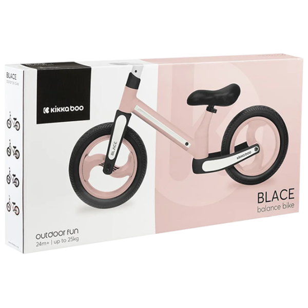 Bicicletă fără pedale KikkaBoo Blace Pink Black Metal / Pentru copii photo 9