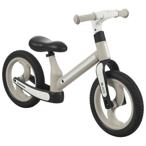 Bicicletă fără pedale KikkaBoo Blace Beige Black Metal / Pentru copii photo 1