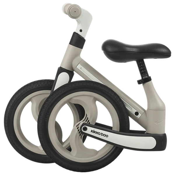 Bicicletă fără pedale KikkaBoo Blace Beige Black Metal / Pentru copii photo 8