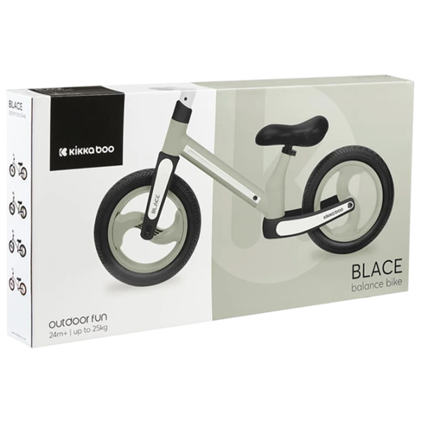 Bicicletă fără pedale KikkaBoo Blace Green Black Metal / Pentru copii photo 9