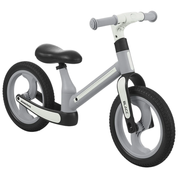 Bicicletă fără pedale KikkaBoo Blace Gray Black Metal / Pentru copii photo 1